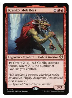 MTG Krenko, Mob Boss - Commander Masters (CMM) Regular Magic Near Mint - Image 1