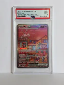 2023 Pokemon SVP EN Mew ex 151 Ultra-Premium Coll #053 PSA Graded 9 Mint - Image 1