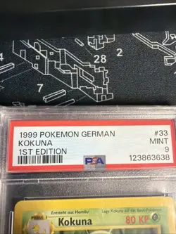 1999 Pokemon #33 German Kokuna 1st Edition PSA 9 - Image 2