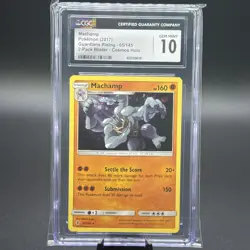 Pokemon Machamp Guardians Rising Blister Pk. Cosmos Holo Rare #65 PSA 10 - Image 1