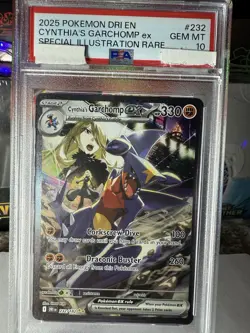 2025 Pokemon Destined Rivals Cynthia’s Garchomp ex #232 PSA 10 - Image 1