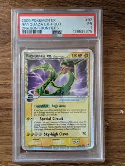 2006 Pokemon EX Dragon Frontiers PSA 1 Rayquaza #97 Holo FRESH SLAB CASE - Image 1
