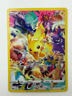 Pikachu Secret Rare 160/159 Full Art Crown Zenith Pokemon Card 2023 English - Image 2