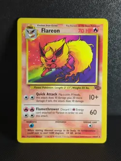 Pokemon Flareon Card Jungle 19/62 Rare TCG Non-holo - Image 1