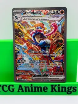 Pokemon Greninja EX TCG Twilight Masquerade Holo Card 214/167 SIR - Image 1