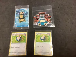 Pokemon TCG Official Snorlax Collector's Pin Badge. Bonus Sticker & Cards🔥💰📈 - Image 1