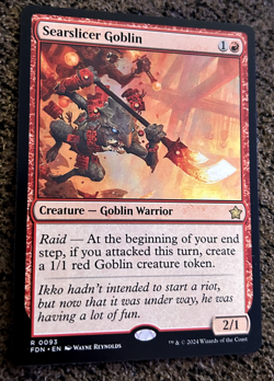 MTG magic 1x Searslicer Goblin (M/NM) Foundations Rare Creature - Image 1