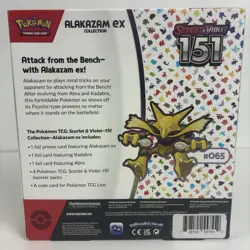 Pokemon TCG Scarlet & Violet 151 Alakazam Ex Collection BRAND NEW SEALED Pokemon - Image 4