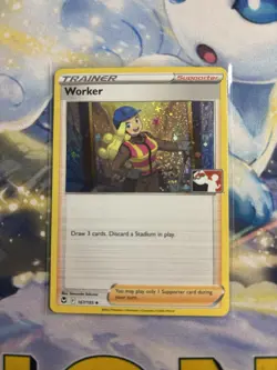 Worker Holo Pokemon Prize Pack Series 4 Promo Pokemon Play Stamp - Image 3