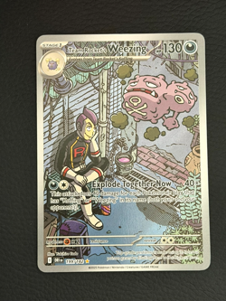 Pokemon TCG Destined Rivals TEAM ROCKET'S WEEZING 199/182 Illustration Rare IR - Image 1