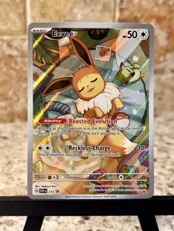 Pokemon TCG ~ Eevee FA Holo [SV: Prismatic Evolutions Black Star Promo 173] NIM - Image 1