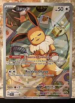Pokemon TCG ~ Eevee FA Holo [SV: Prismatic Evolutions Black Star Promo 173] NIM - Image 2