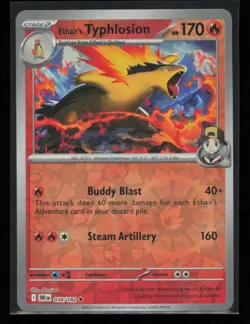 Ethan's Typhlosion 034/182 Pokemon Destined Rivals Rare Near Mint Reverse Holo - Image 1