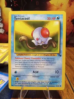 1999 Pokemon Fossil Tentacool #56 VLP - Image 1