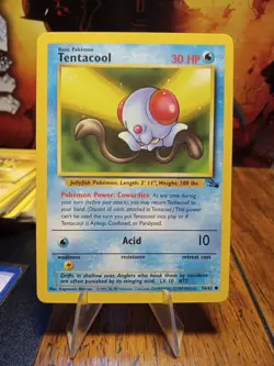 1999 Pokemon Fossil Tentacool #56 VLP - Image 4