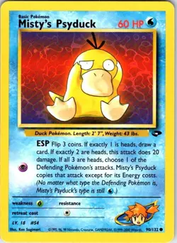 Pokemon | Gym Challenge | Misty's Psyduck | 090/132 | Unlimited | NM - Image 1