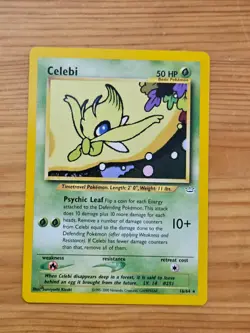 Pokemon TCG Neo Revelation Celebi Rare Unlimited 16/64 LP WOTC. - Image 1