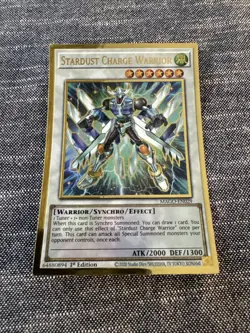 YuGiOh Stardust Charge Warrior Premium Gold Rare MAGO-EN029 1st Edition - Image 1
