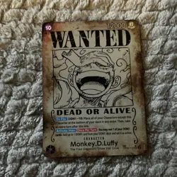 One Piece CCG Monkey D. Luffy OP05-119 Foil Character Card Bandai - Image 3