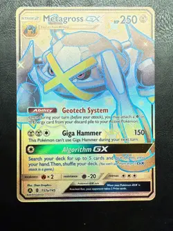 Metagross GX 157a/145 Hidden Fates Ultra Rare Full Art Promo Pokemon Card - Image 1
