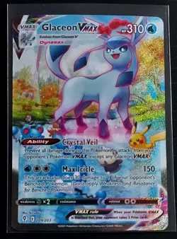 Glaceon VMAX Alternate Art Pokemon Card Evolving Skies 209/203 Alt Art TCG - Image 1