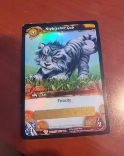 World of Warcraft TCG Nightsaber Cub Unused Loot Card (Pet) - Image 1