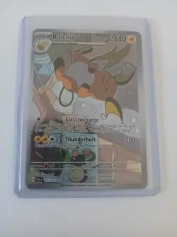 Pokemon TCG Raichu Holo 211/193 Illustration Card Paldea Evolved - Image 3