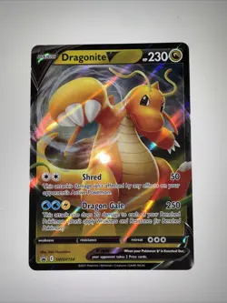 JUMBO Dragonite V Oversized Card SWSH154 Black Star Promo Pokemon PACK FRESH - Image 1