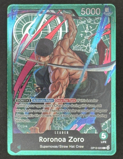 Roronoa Zoro OP12-020 One Piece Learn Together NM Green Foil English Card - Image 1