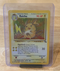Pokemon TCG - Raichu - Fossil - 14/62 - Holo Unlimited - Holo Rare - Image 1