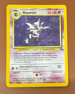 POKEMON TCG HAUNTER 6/62 RARE HOLO FOSSIL SET EXCELLENT NR MINT PACK TO FOLDER - Image 1