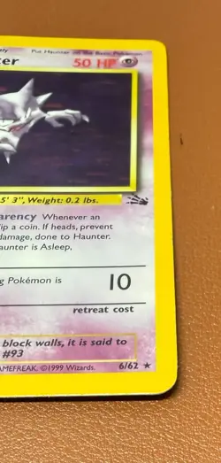 POKEMON TCG HAUNTER 6/62 RARE HOLO FOSSIL SET EXCELLENT NR MINT PACK TO FOLDER - Image 5