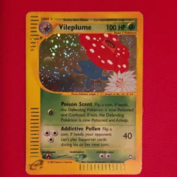 Pokemon TCG Vileplume H31/H32 Aquapolis Holo Rare 100 HP English - Image 1