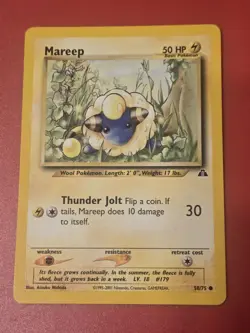 Pokemon TCG Mareep 58/75 - Neo Discovery Regular Unlimited Common - Image 1