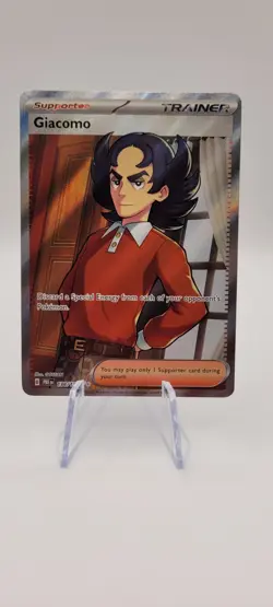 Pokemon TCG: Giacomo 138/131 Full Art Trainer Prismatic Evolutions Holo Card NM - Image 2