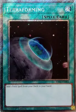 RA04-EN084 TERRAFORMING PLATINUM SECRET RARE 1ST EDITION YuGiOh CARD - Image 1