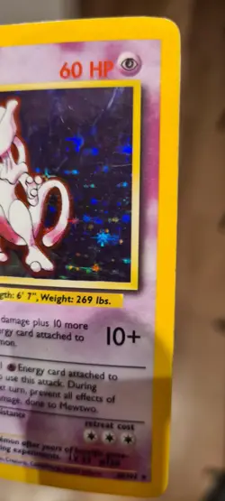 Pokemon Mewtwo TCG Holo Rare Card Base Set 10/102, WOTC 1999 - Image 4