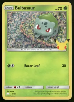 Bulbasaur 1/25 Promo McDonald's 25th Anniversary Promos 001/025 Pokemon CG - Image 1