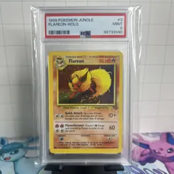 PSA 9 Mint | 1999 Pokemon Flareon Holo Jungle Series 3/64 - Image 3