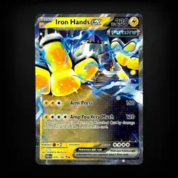 Pokemon TCG SV04: Paradox Rift Iron Hands ex #070/182 NM - Image 1