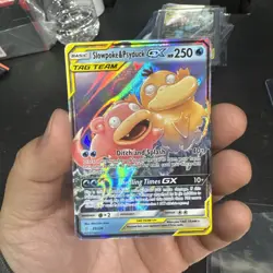 Pokemon TCG Slowpoke & Psyduck GX Tag Team 35/236 Unified Minds Ultra Rare LP/NM - Image 1