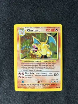 Pokemon CHARIZARD TCG Base Set 4/102 Holo Rare LP CONDITION!! - Image 2