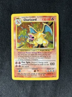 Pokemon CHARIZARD TCG Base Set 4/102 Holo Rare LP/MP - Image 1