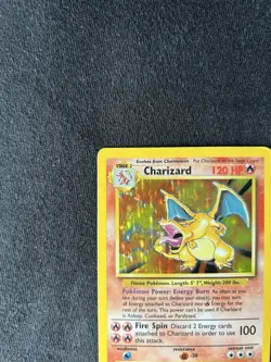Pokemon CHARIZARD TCG Base Set 4/102 Holo Rare LP/MP - Image 2