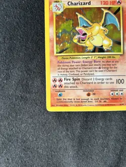 Pokemon CHARIZARD TCG Base Set 4/102 Holo Rare LP/MP - Image 3