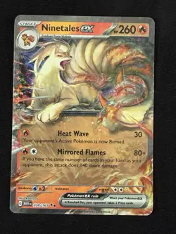 Pokemon TCG Ninetales EX #038/165 Ultra Rare SV 151 NM 2023 - Image 1