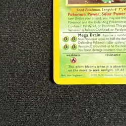 Pokemon Venusaur Black Star Promo 13 Holo WOTC Near Mint - Image 5