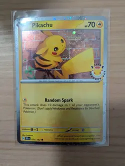 Pokemon TCG Pikachu 051/162 Pokemon day 2026 30th Anniversary Cosmos Holo NM - Image 1