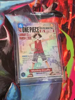 !SEALED! One Piece Monkey.D.Luffy US College Basketball Promo Card - Image 1