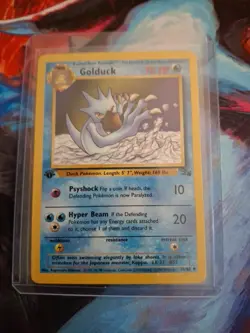 Pokemon TCG Golduck Fossil 1st Edition Uncommon Card 35/62 - Image 1